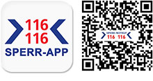 Service-Apps QR-Code für die Sperr-App