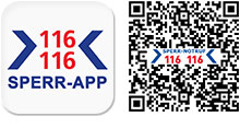 Service-Apps QR-Code für die Sperr-App