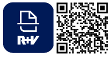 Service Apps QR-Code für die R+V-Gesundheit-App