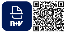Service Apps QR-Code für die R+V-Gesundheit-App